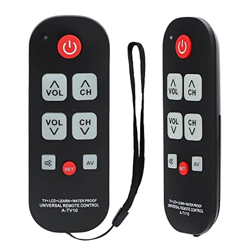 Image of Alkia Big Button Universal Remote Control A-TV10, Initial Setting for LG, Vizio, Sharp, Panasonic, Philips, RCA - Put Battery to Work, No Program Needed