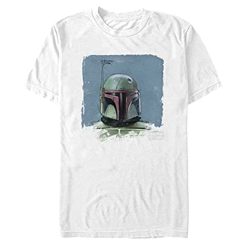 Image of Star Wars Men's Boba Fett Portrait T-Shirt, White, 3XL