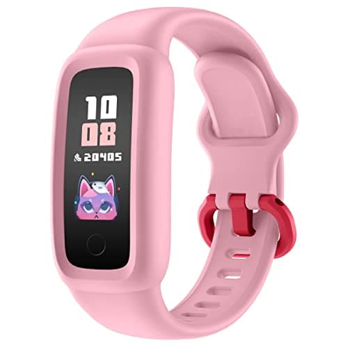 Image of BIGGERFIVE Vigor 2 Fitness Tracker Watch for Kids Girls Boys Ages 5-12, Activity Tracker, Pedometer, Heart Rate Sleep Monitor, IP68 Waterproof Calorie Step Counter Watch, Alarm Clock, Great Kids Gift