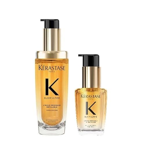 Image of Kérastase Elixir Ultime L'Huile Originale Hair Oil Refill 75ml & Elixir Ultime L'Huile Originale Hair Oil 30ml Duo