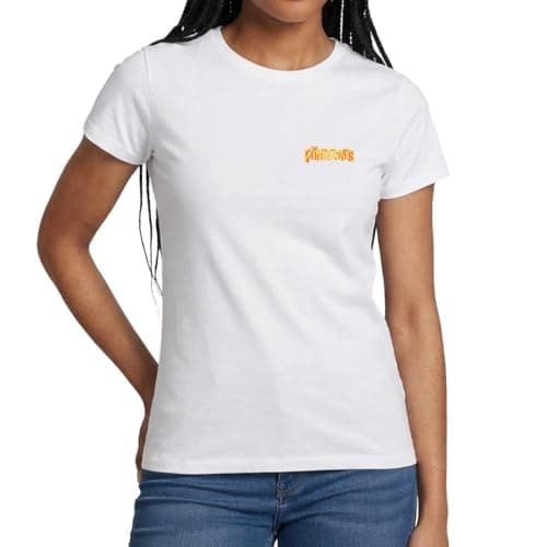 Image of Spreadshirt The Flintstones Front & Backprint Bedrock Crew Women's T-Shirt, XL, White