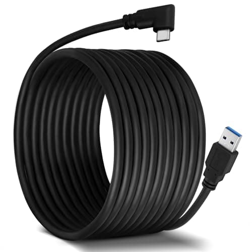 Image of AXFEE 16.4FT Virtual Reality Headset 6.5MM Link Cable Compatible with Meta/Oculus Quest 3/2/1 VR Headset and Gaming PC, 5Gbps High Speed Data Transfer USB 3.0 Type A to C Link Cable