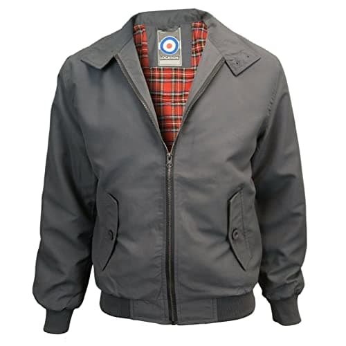 Image of Location Tartan Lining Harrington Jacket (Heather Grey, S 36-38)