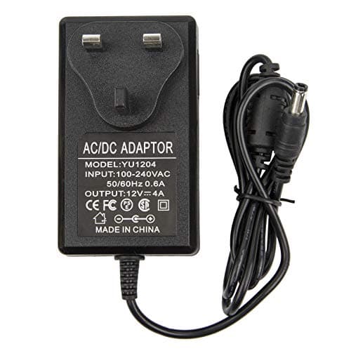 Image of 12V 4A Power Supply Adapter - COLM AC 100-240V 50-60HZ DC 12V 4Amps 48W UK Converter Adapter Driver Transformer Wall Charger 12V/4A for CCTV Security Camera,3528/5050 LED Strip Light