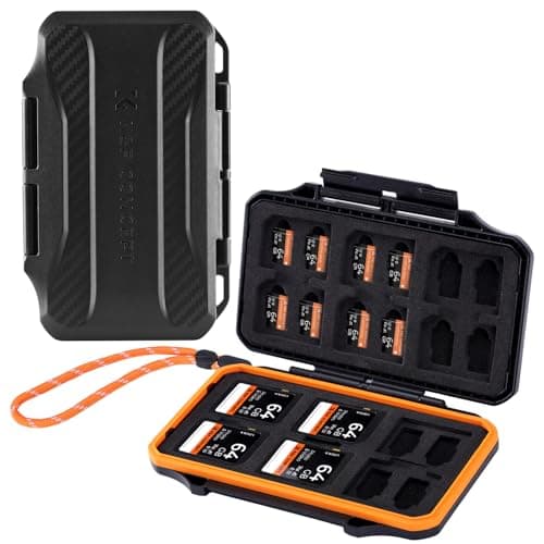 Image of K&F Concept 36 Slot Memory Card Case, for 12 x SD & 24 x Micro SD (TF) Cards, Water-Resistant Anti-Shock Portable Storage Box Organizer