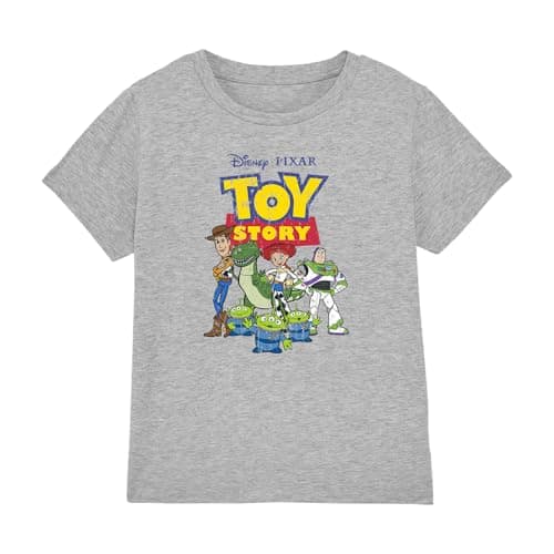 Image of Cotton Soul Toy Story Group Boys T Shirt, Grey Heather, 9-10 Years