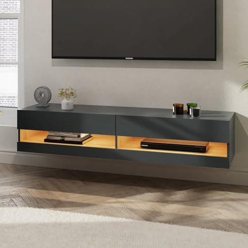 Image of GFW Leon 180cm Wall TV Unit with LED