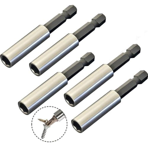 Image of Shallho Magnetic 1/4 Inch Quick Change Drill Bit Holder for Electric Drill, Impact Wrench, Screwdriver Pack of 5
