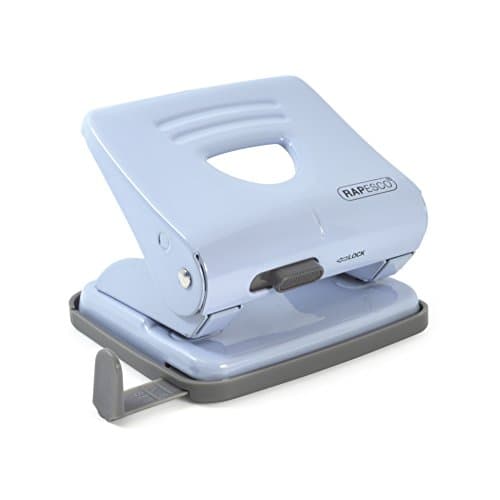Image of Rapesco 1359 825 2-Hole Metal Punch, 25 Sheet Capacity, Powder Blue