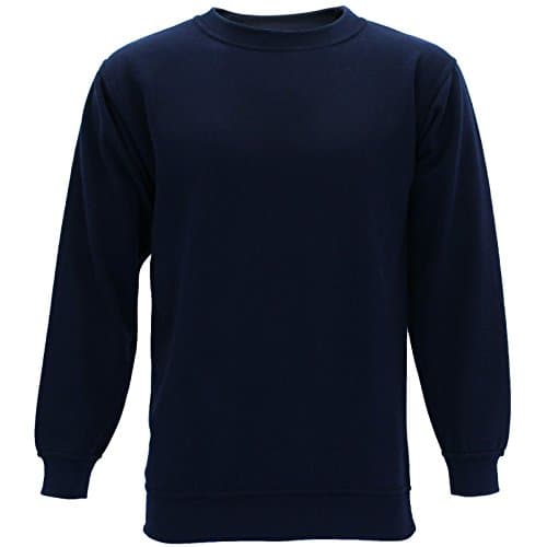 Image of Absolute Apparel Mens AA24 Regular Big Size Gym Sterling Sweatshirt Crew Neck Navy