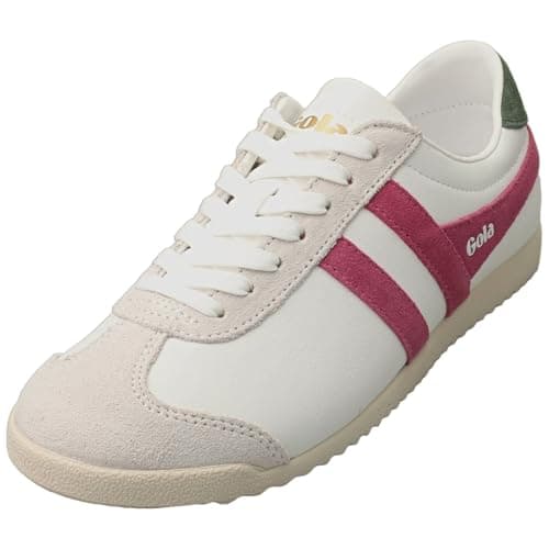 Image of Gola Bullet Pure Womens Fashion Trainers in White Fuchsia - 8 UK
