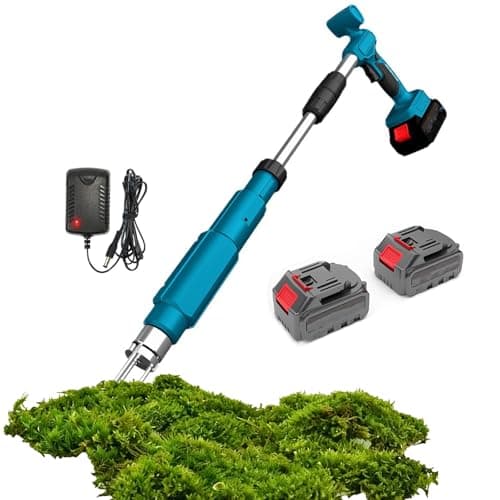 Image of Cordless Electric Weed Puller Tool, 3-claw Root Remover Stand-up Weeder With 2 Batteries, Long Handled Weeding Tool For Lawn, Yard, Garden 5-cell