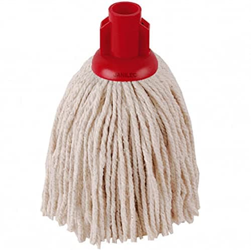 Image of Blake & White Purely Smile 12oz PY Socket Mop Head | Red | Pack of 10