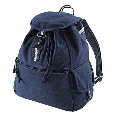 Image of Quadra Vintage Canvas Backpack - 18 Litres (Pack of 2) (One Size) (Vintage Oxford Navy)