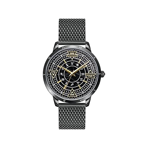 Image of Thomas Sabo Men's Rebel at Heart | Black Elements Dial | Black Steel Mesh Bracelet WA0389-202-203-42