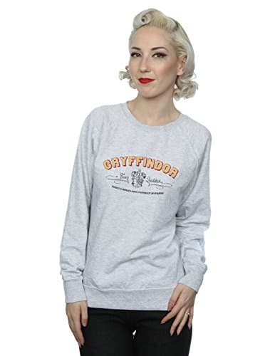 Image of Harry Potter Women's Gryffindor Team Quidditch Sweatshirt Small Heather Grey