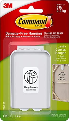 Image of 2 X Jumbo Adhesive Canvas Picture Hanger (2 Total Units)
