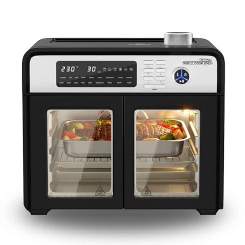 Image of STARLYF Double Door Oven 28L Air Fryer | 18 Cooking Programs, 1700W Convection, Grill, Rotisserie & Dehydrator | LCD Display, Dual Door Design, Multifunction Countertop Oven