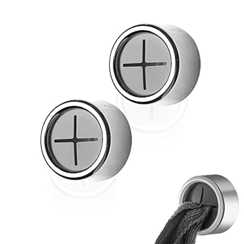 Image of Gunwon 2pcs Tea Towel Holders, Premium Adhesive Towel Hooks,Round Tea Towel Hooks,Push in Suction Hand Towel Holder Set,Self Adhesive Towel Hanger,Towel Holders for Kitchen Bathroom and Home