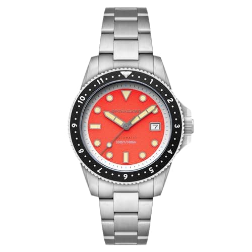 Image of Spinnaker Men's 42mm Croft Pioneer Automatic Sienna Orange Watch with Solid Stainless Steel Bracelet SP-5136-88