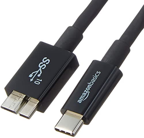 Image of Amazon Basics USB-C to Micro USB 3.1 Gen 2 Fast Charging Cable, 10Gbps High-Speed, 0.9 m, Black