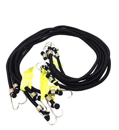 Image of Tried + Tested 6 Piece Set Bungee Cord 12mm x 1200mm Premium Heavy Duty Industrial Quality