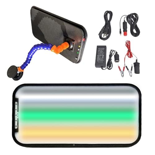 Image of Car Dent Reflector LED Stripe Line Board 40×20cm - PDR Light Dent Repair Tools for Automobiles Body Dent Removal - Dual-purpose Stand and Reflector Board
