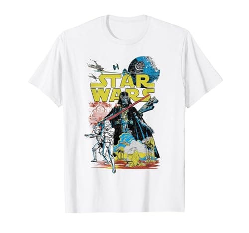 Image of STAR WARS Men's Rebel Classic T-Shirt, White, XXXL