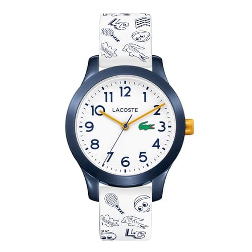 Image of Lacoste Analogue Quartz Watch for Kids LACOSTE.12.12 KIDS Collection with White Silicone Bracelet - 2030011