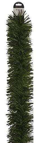 Image of 10m x 15cm Luxury Chunky Cut Tinsel Garland Christmas Tree Decoration - Mixed Green