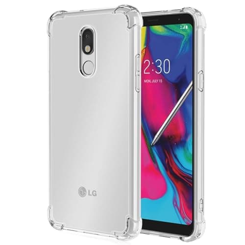 Image of Sidande Case for LG Stylo 4/for LG Stylo 4 Plus/for LG Q Stylus/for LG Q Stylus Plus Case for Girls Women, Clear Transparent Soft Flexible TPU Slim Phone Protective Case Cover for LG Stylo 4 Clear
