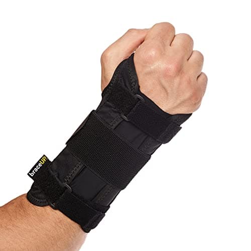 Image of BraceUP Wrist Support Brace with Metal Hand Splint for Carpal Tunnel Wrist Support, Left or Right Hand Support and Tendonitis Arthritis Pain Relief - for Men and Women (S/M, Right Hand)