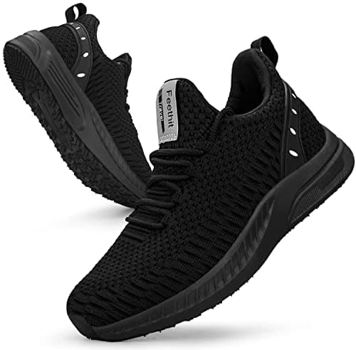 Image of Feethit Womens Trainers Breathable Running Lightweight Walking Shoes Black 6
