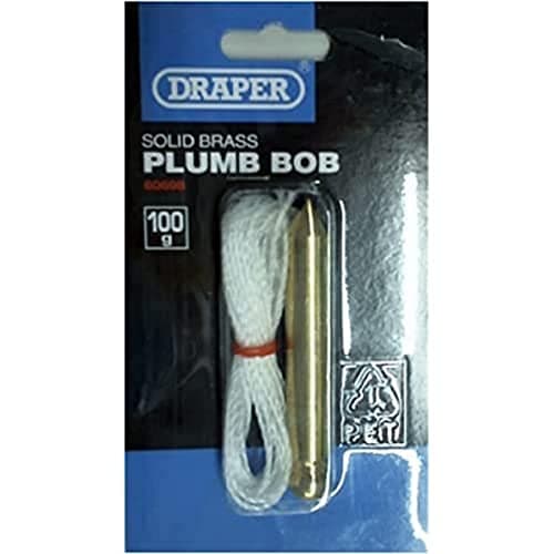 Image of Draper 60698 Expert Brass Plumb Bob with 5m Nylon Line, 100g , Blue