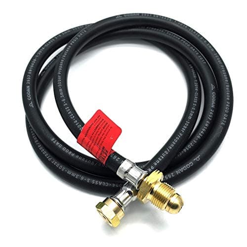 Image of CPUK 3m Long Gas Bottle Connecting Hose UK POL x W20 Connector for LP LPG Propane 3 metre