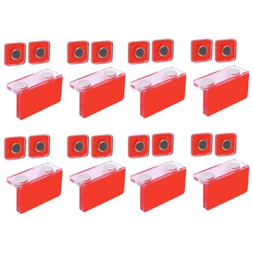 Image of UFURMATE 8 Sets Double Magnetic Door Latches, Self-Adhesive L-Shaped Acrylic Door Closure Magnet Touch Catch for Acrylic/Glass Cupboard Display
