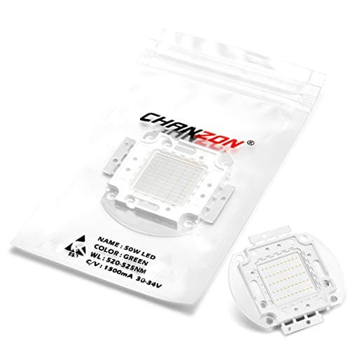 Image of CHANZON High Power Led Chip 50W Green (1500mA / DC 30V - 34V / 50 Watt) Super Bright Intensity SMD COB Light Emitter Components Diode 50 W Bulb Lamp Beads DIY Lighting