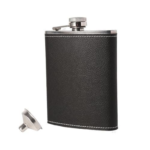 Image of 8OZ Hip Flask for Men Women, 304 Stainless Steel Portable Whiskey Flask with Funnel for Camping Climbing Barbecue