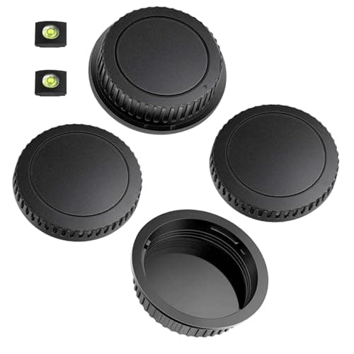 Image of Canon Lens Cap, Front Body Cap and Rear Lens Cap Cover, Camera Body Cap and Rear Lens Cover, Compatible for Canon EOS EF/EF-S Lens for 4000D 200D, EOS 90D 70D,5D Mark IV/III/II, 6D Mark II/I, 7D II