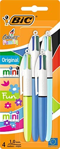 Image of Bic Ball Pens, Multi-Colour, 4 Count (Pack of 1)