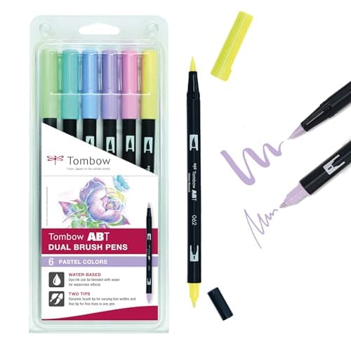 Image of Tombow ABT Dual Brush Pen - Pastel (Pack of 6)
