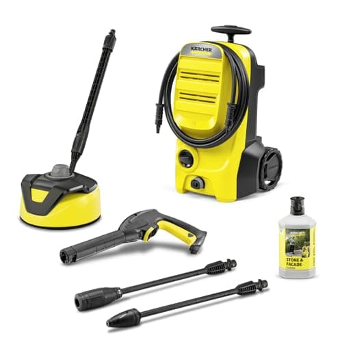 Image of Kärcher K 4 Classic Home Pressure Washer, Pressure: max. 130 bar, Flow Rate: 420 l/h, Area: 30 m²/h, Water Filter, Weight: 4.6 kg, high-Pressure Gun, Dirt Blaster, Spray Lance, Home Kit
