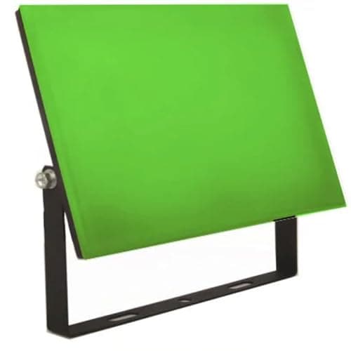 Image of Frameless 10W Green LED Slimline Floodlight, Weatherproof Outdoor Light, IP65 Rated Focus Light for Small Patio Areas, Garden Security Lights, Energy-Efficient, 80W Equivalent & 1 Meter Cable