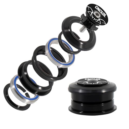 Image of CNCLOL 1-1/8 Bike Headset 34/44/41.8-52/44-55/44-56 mm,MTB Threadless Headset Semi integrated, Bicycle Headset Kit Straight Tapered Tube Double Sealed Bearings Headset for Bmx/Mountain/Road Bike.44mm