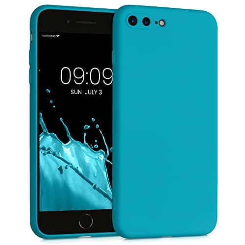 Image of kwmobile Case Compatible with Apple iPhone 7 Plus/iPhone 8 Plus Case - Slim Protective TPU Silicone Phone Cover - Ocean Blue