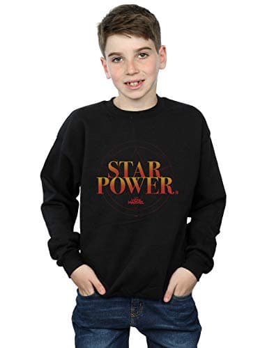 Image of Marvel Boys Captain Marvel Star Power Sweatshirt Black 12-13 years