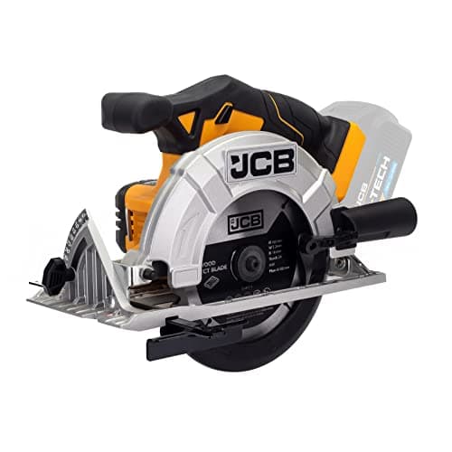 Image of JCB 18v 165mm Cordless Circular Saw Bare Unit, 55mm Max. Cutting Dept, Adjustable Aluminium Base Plate, 3,650rpm for Fast and Accurate Cutting - 3 Year Warranty