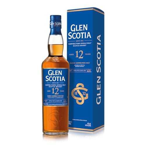 Image of Glen Scotia 12 Year Old Single Malt Whisky, 70cl (46% ABV) | Matured in First-Fill Bourbon Casks | Campbeltown Scotch Whisky with Tropical Fruit, Coastal Influence & Warming Spice