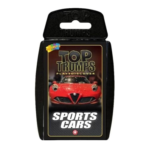 Image of Top Trumps Sports Cars Classics Card Game, learn facts in this educational packed game including the top speed of the Pagani Huayra, makes a great gift for ages 6 plus