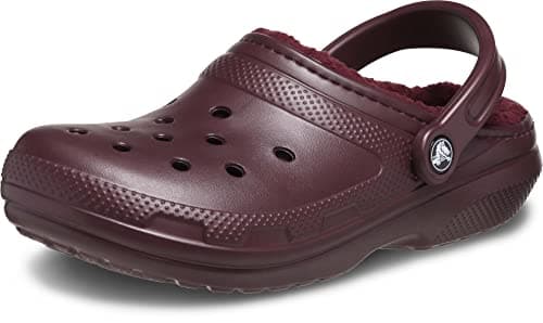 Image of Crocs Unisex Classic Lined Clog, Dark Cherry, 3 UK Men/ 4 UK Women